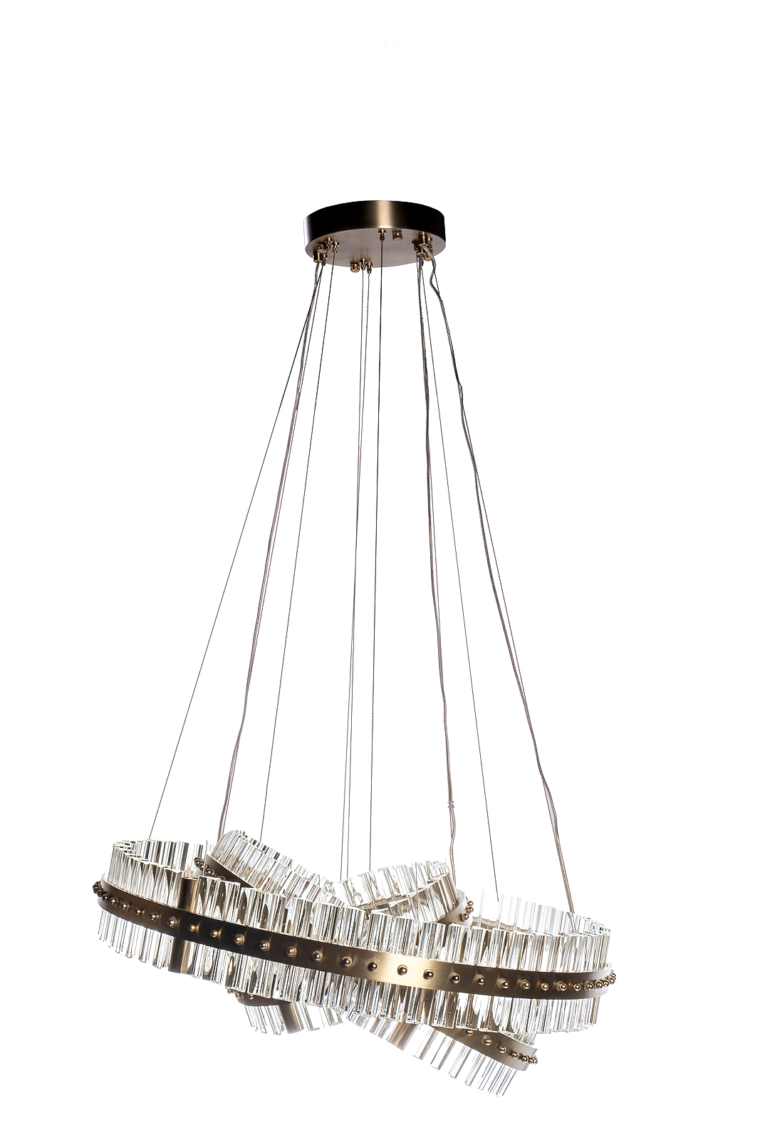 91GH-30867 Люстра подвесная Галактика (Galaxy) стекло прозрач. d70*h29см_s2 1