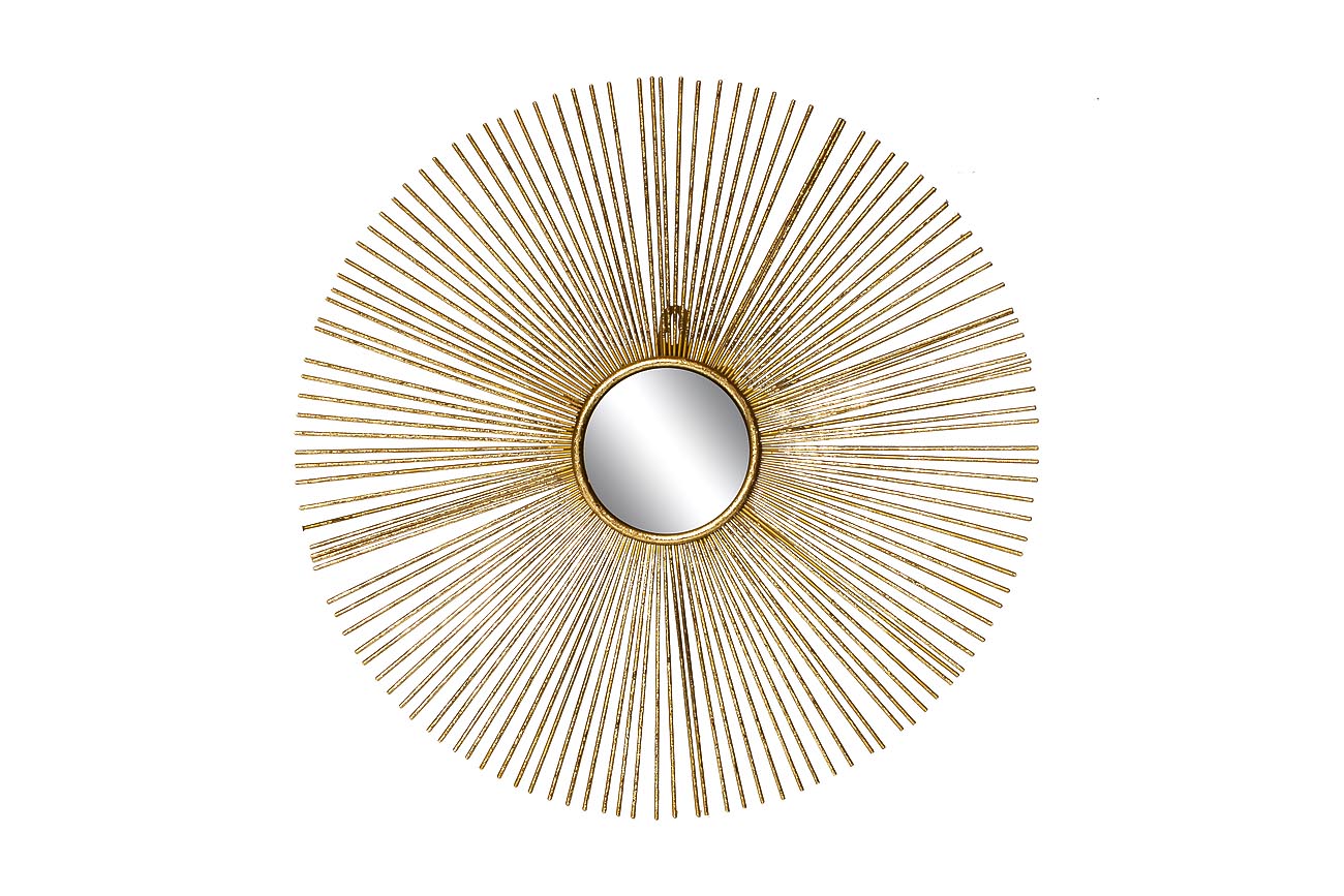 37SM-0533 Зеркало декоративное золотое 38,7*38,7*2,5см, центр.диам.8,5см_s2 1