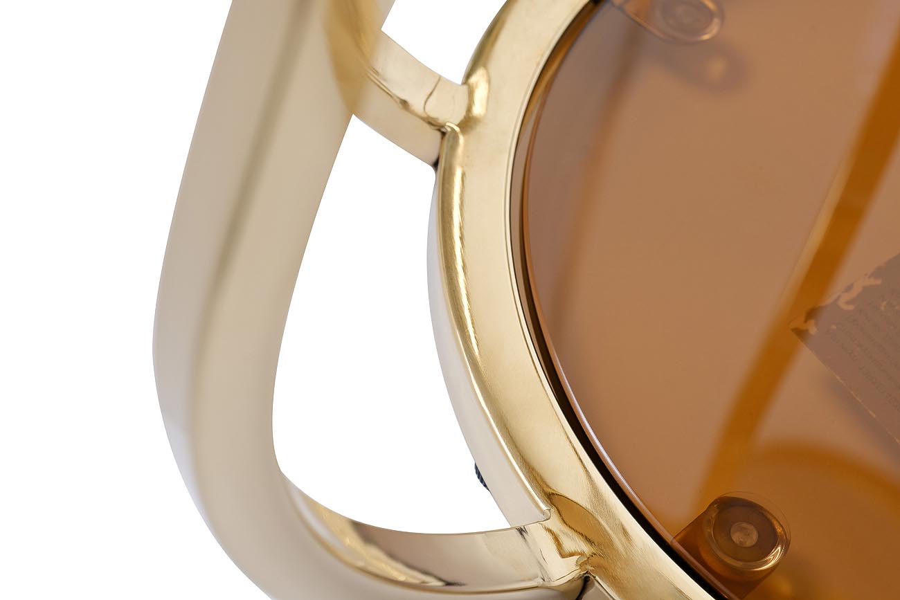 13RXET4036-GOLD Стол журнальный стекло коричн./золото d50*60см_s2 3