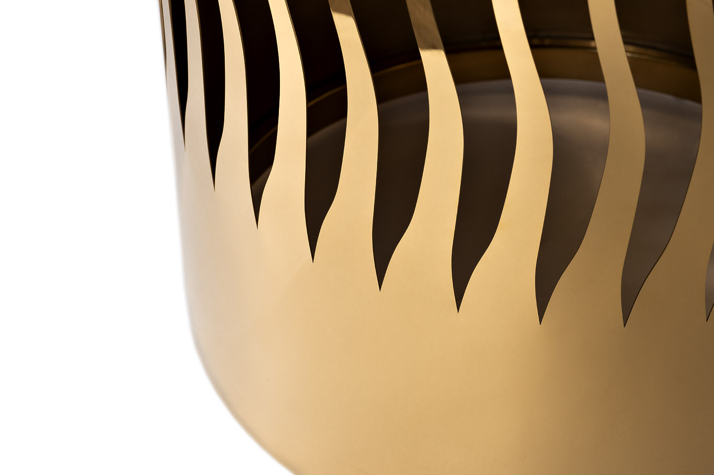 GY-ET8149GOLD Стол журнальный «Wave» тонир.стекло/зол. d50*51см_s2 3