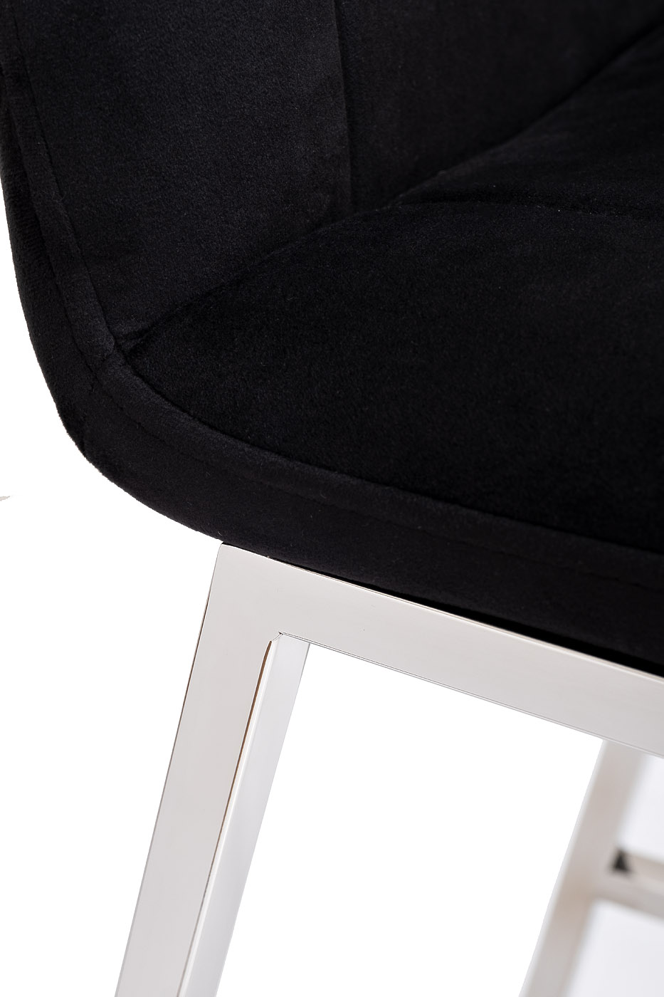 30C-DX-2091 BLK Стул барный велюр черный 42*53*88см_s2 4