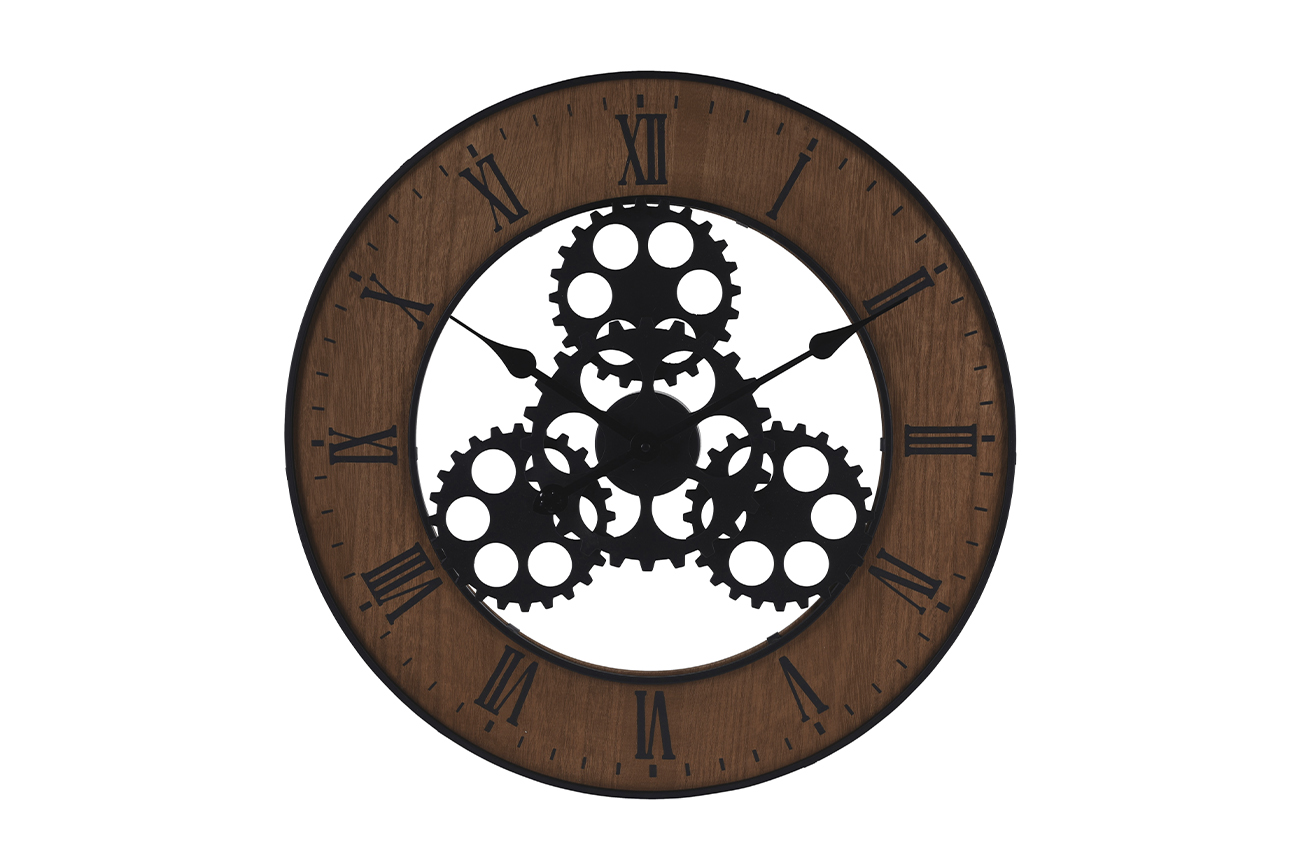HZ1300630 Часы настенные под дерево d57см_s2 1