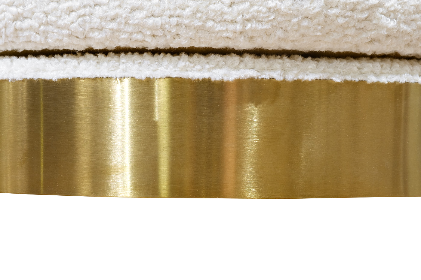 Кресло Napoli вращающееся, иск.мех кремовое Sheepskin 76*76*76см_s2 5