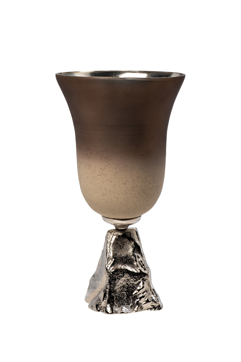 71PN-31705 Ваза стекл. матовая на металл. основании d20*39см_s2 1