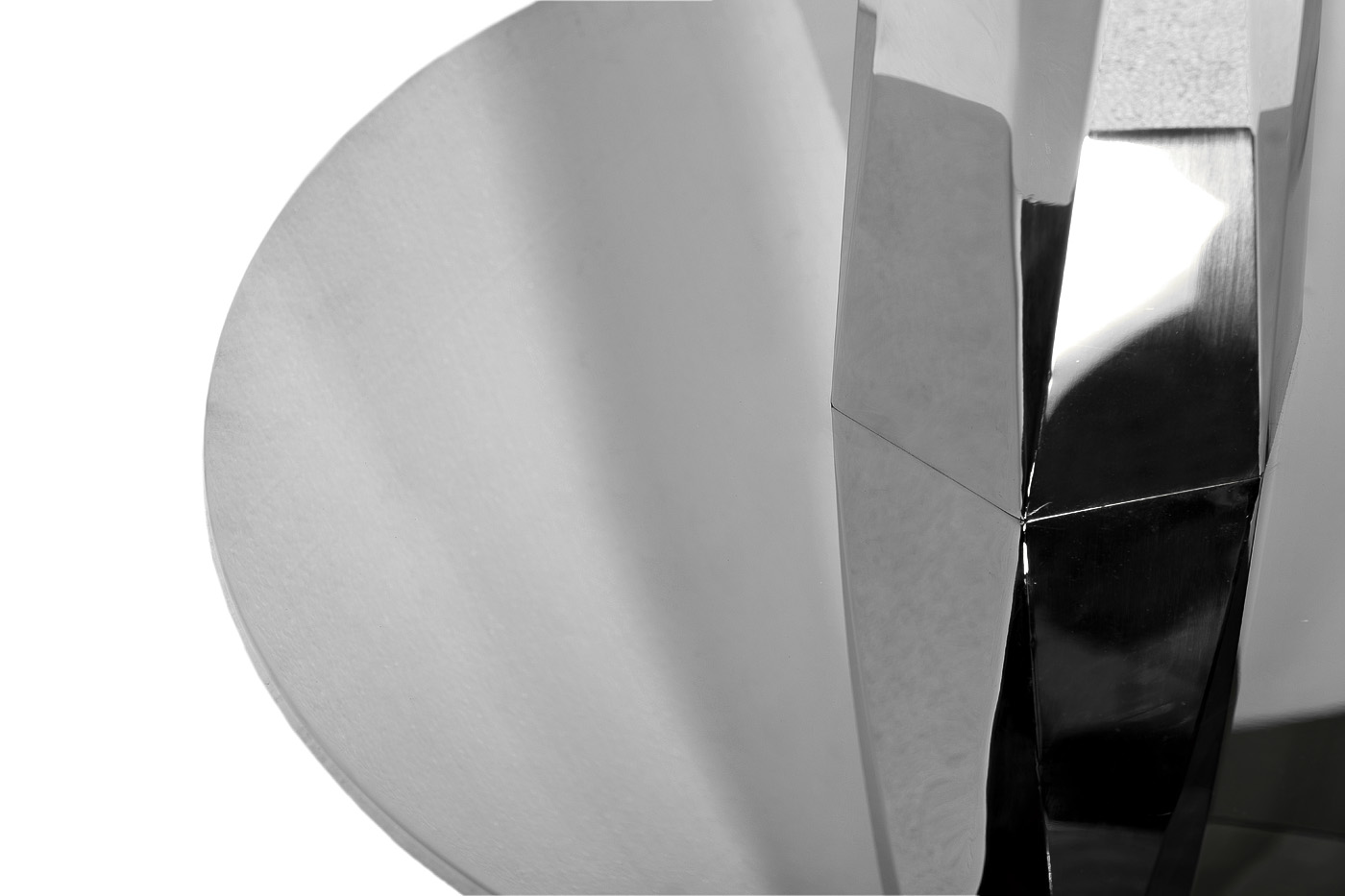 GY-08074 Стол обеденный стекло прозр/хром d.100*76см_s2 3