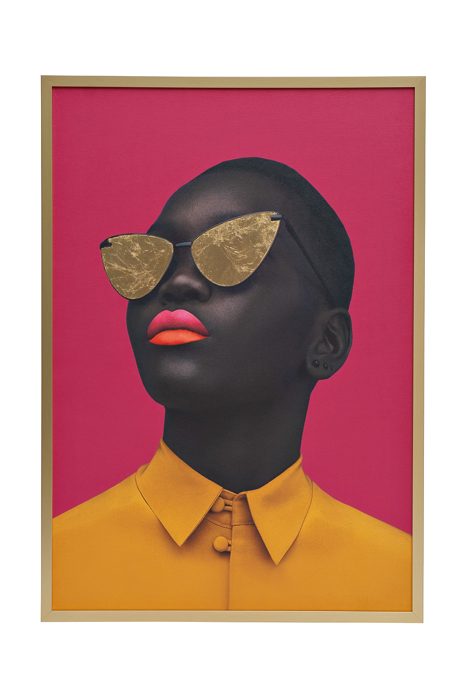 89VOR-AFRICAN GIRL2 Холст «Африканка-2» 100х70 см, багет алюм(зол)_s2 1