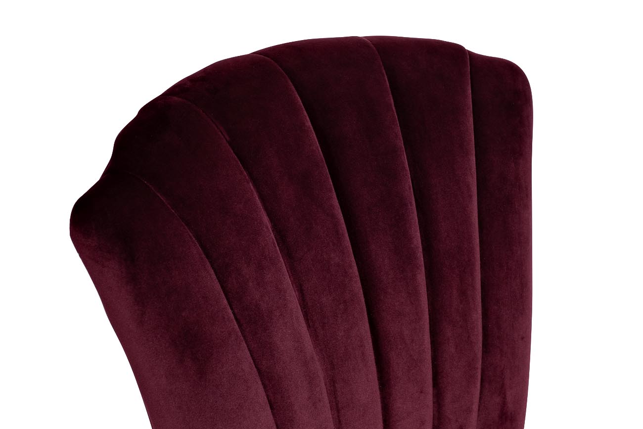PJC776-PJ604 Стул с волнистой спинкой велюр бордо 50*63*88см_s2 3