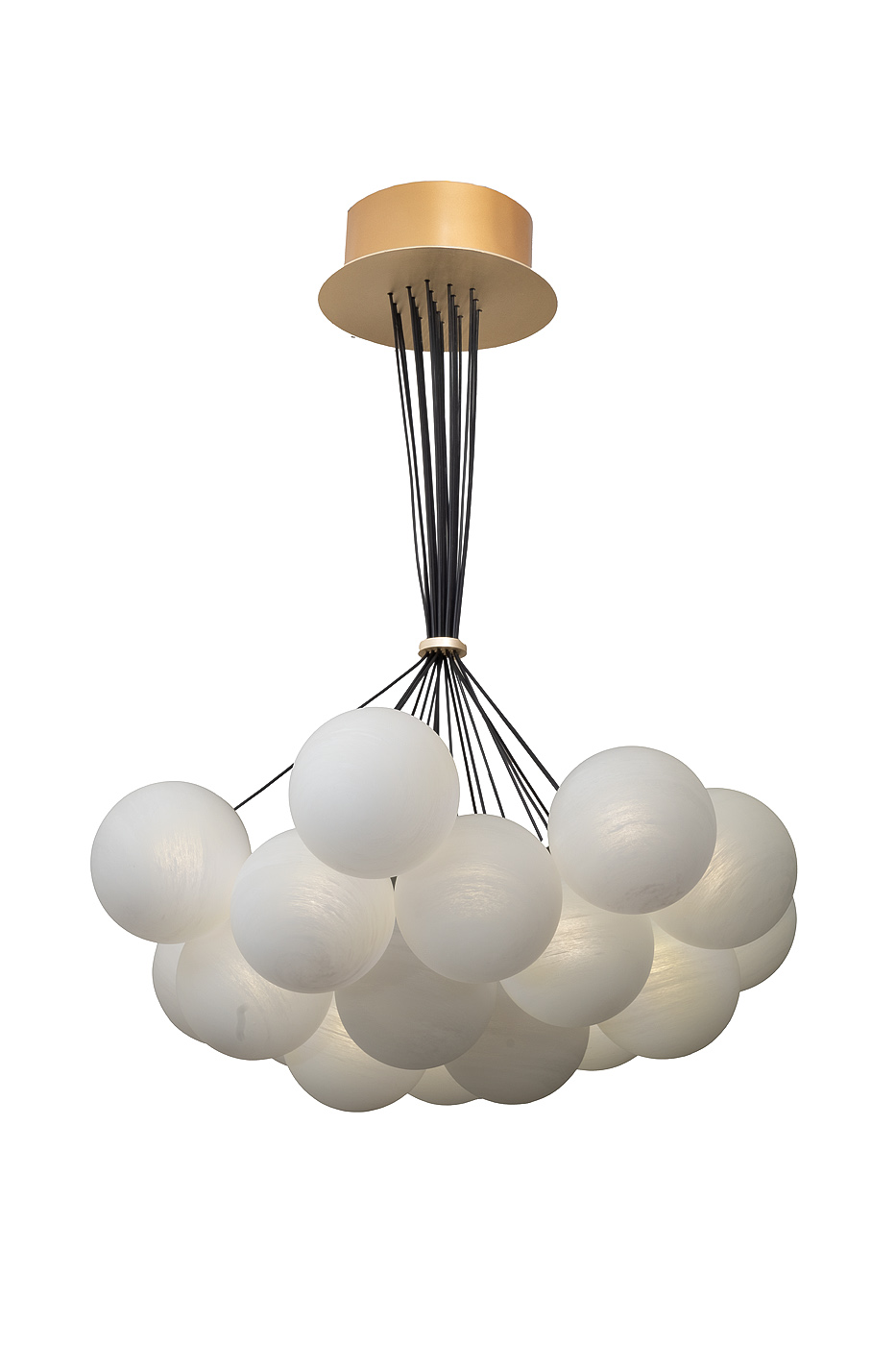 162FL-61919 Светильник подвесной Шары (Globo) d.70см, металл цвет золото_s2 1