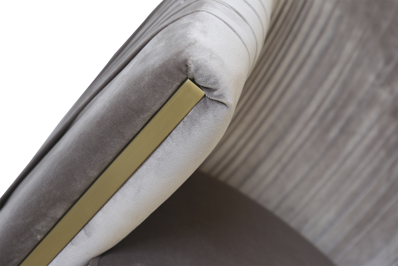 87YY-1890-1 BRN Кресло велюровое серо-коричневое 82*91*83см_s2 4