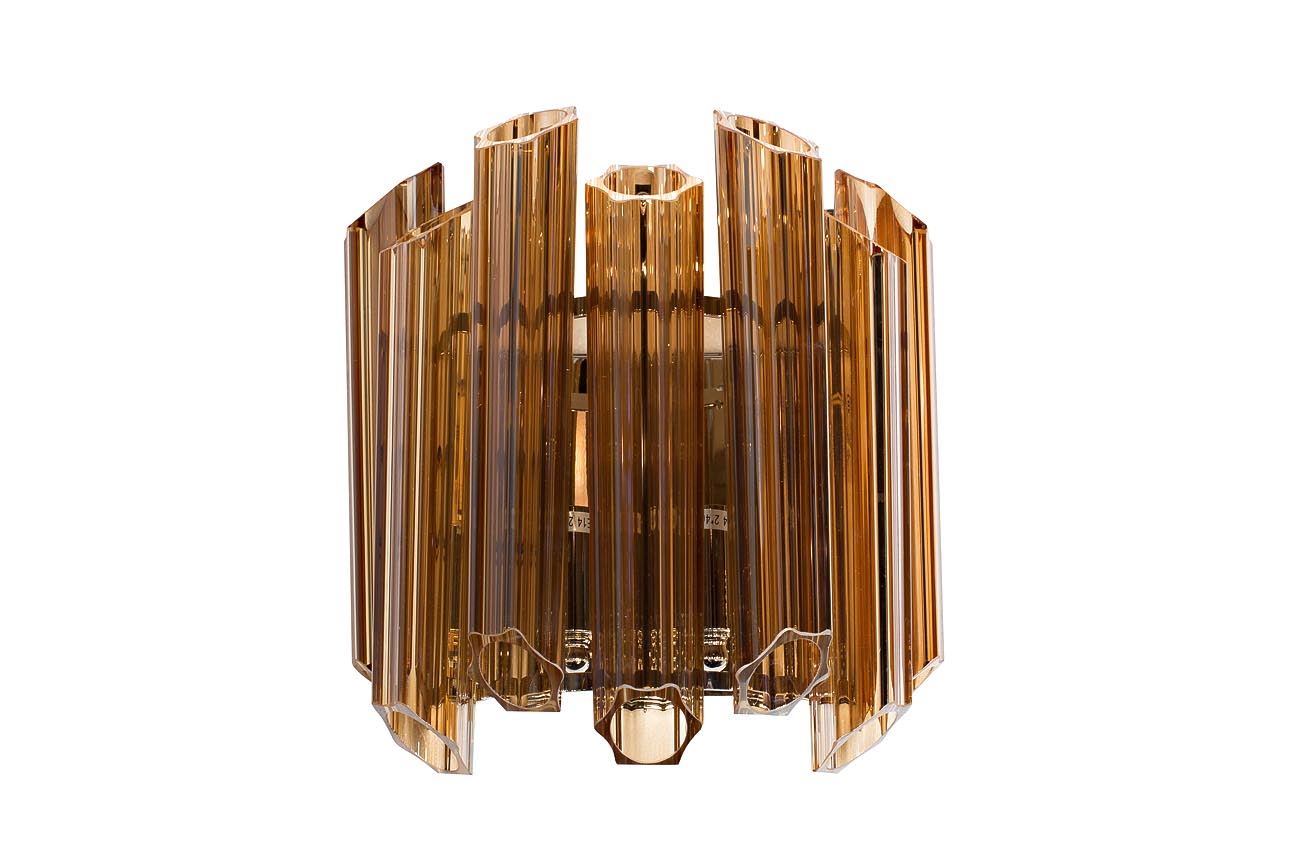 20MB3451-2AMBER Бра стекло янтарного цвета 32*33*32см_s2 1