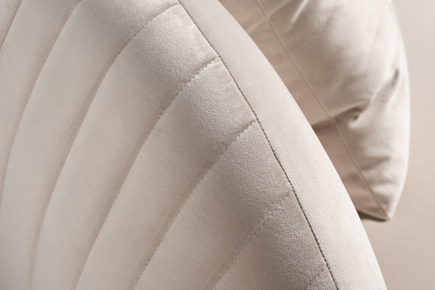 87YY-DIV2262 Диван Леа (Lea) трехместный, велюр кремовый 290*112*75см_s2 4