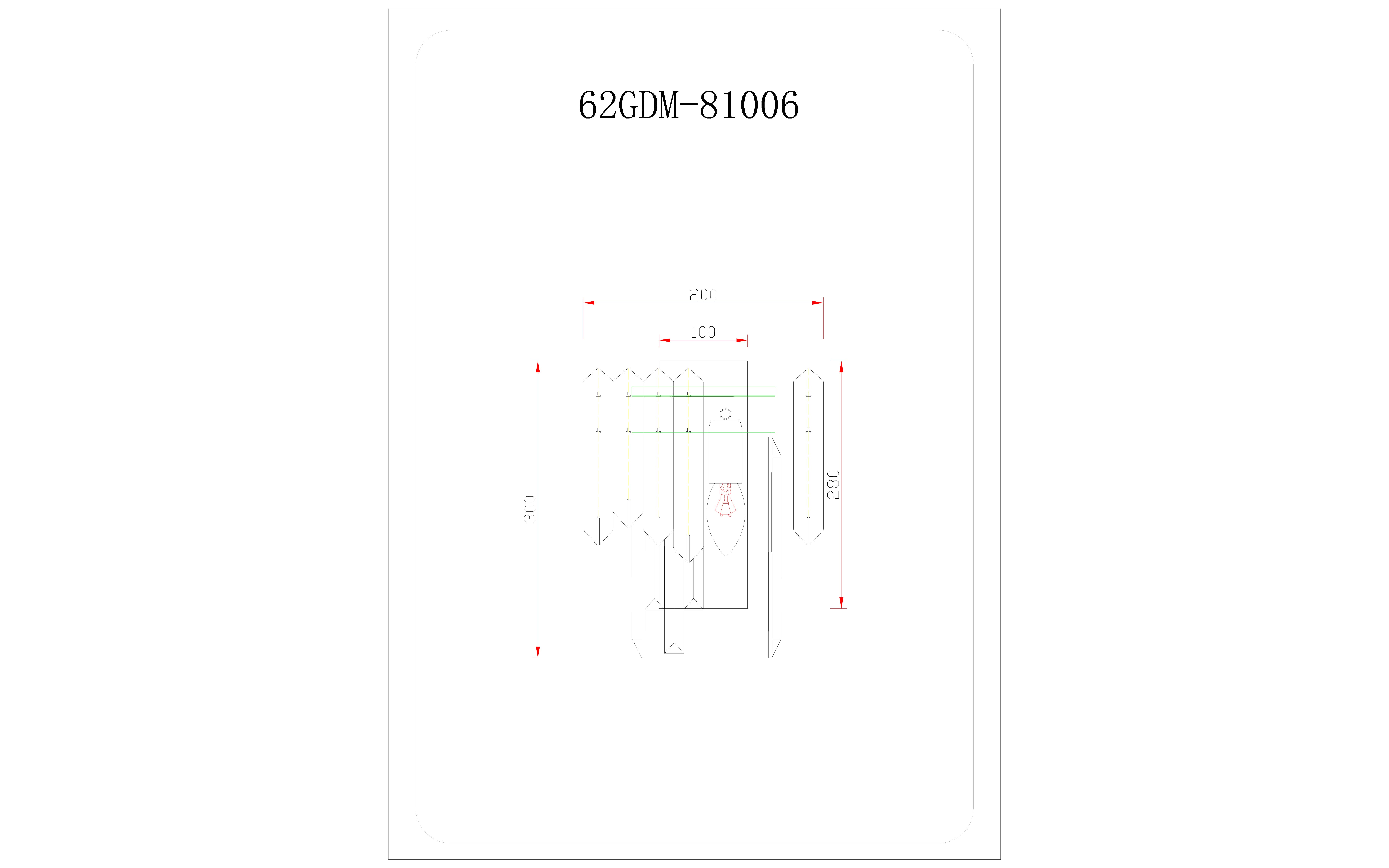 62GDM-81006  Бра Виктория (Vittoria) S золото 20*34см_s2 3