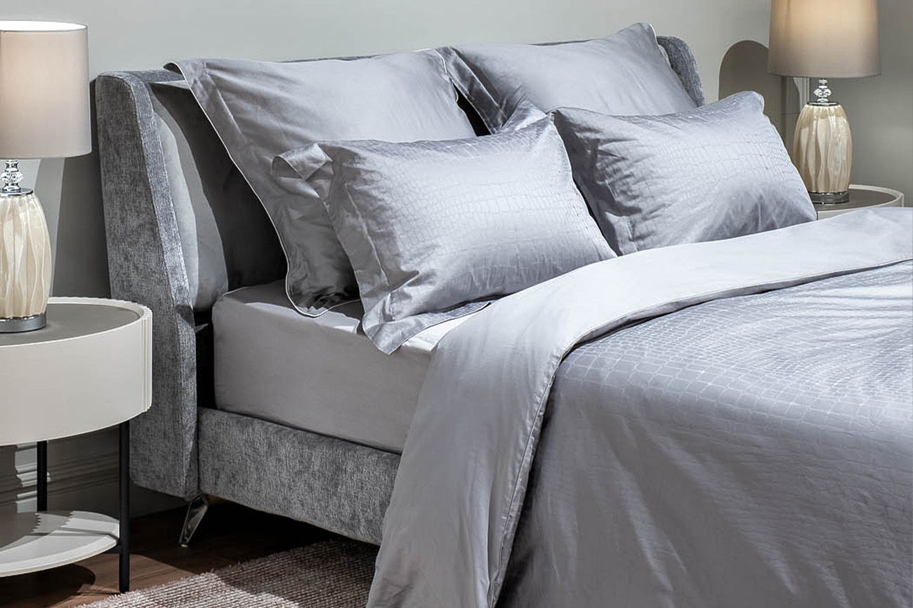 130HB-DC220200-POD JAC SER Пододеяльник сатин жаккард Змейка серый 200*220_s2 2