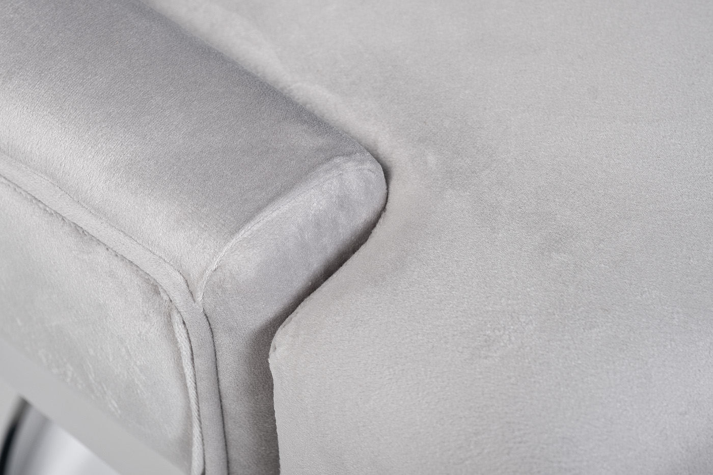 76AR-62105 Стул велюр светло-серый/хром 65*61*93см_s2 4