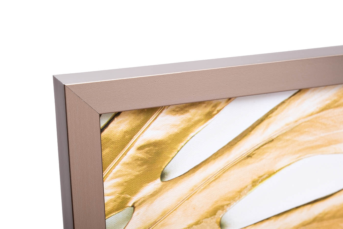 89VOR-MONSTERA GOLDEN-1 Холст «Золотые листья монстеры-1» 100х70 см, багет( латунь),поталь_s2 2