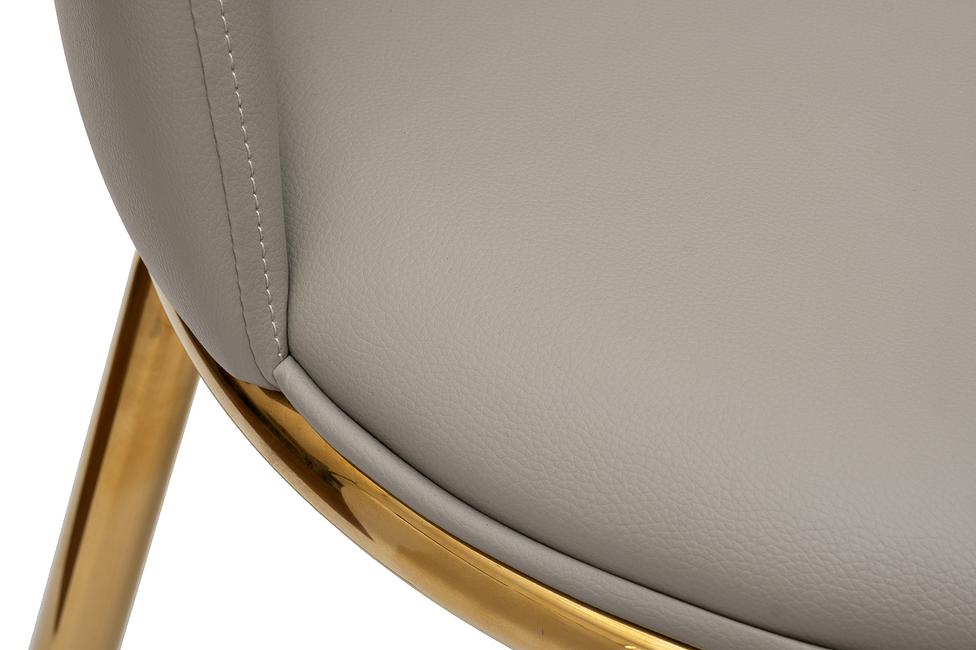 76AR-24005 Стул экокожа бежевый/золото 48*56*86см_s2 3