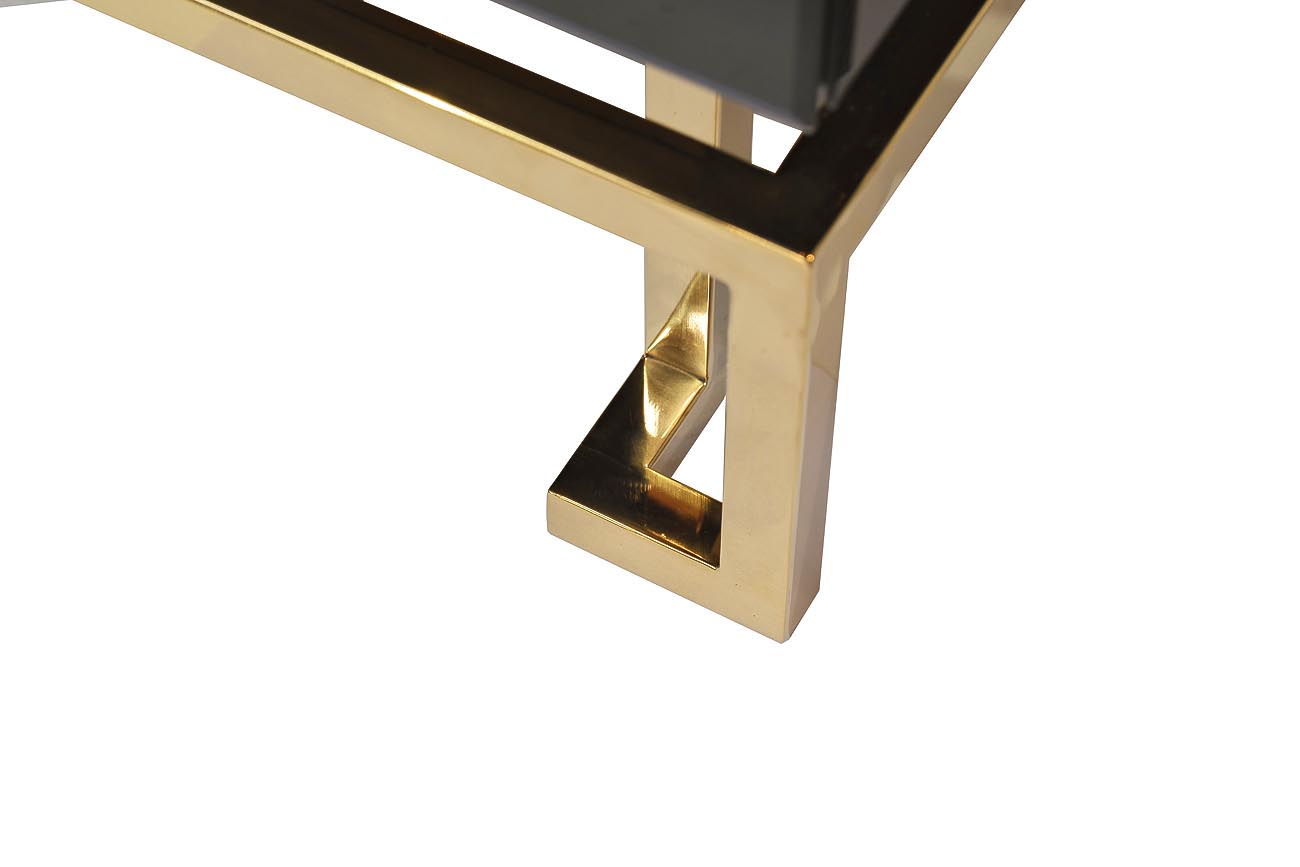 KFG059 Тумба c  2-мя ящиками черная/золото 55*40*58см_s2 6