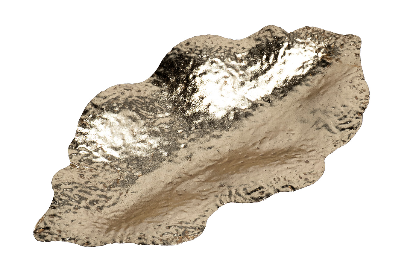 37SM-88050 Тарелка декоративная цвет золото 36,2*21*7см_s2 1