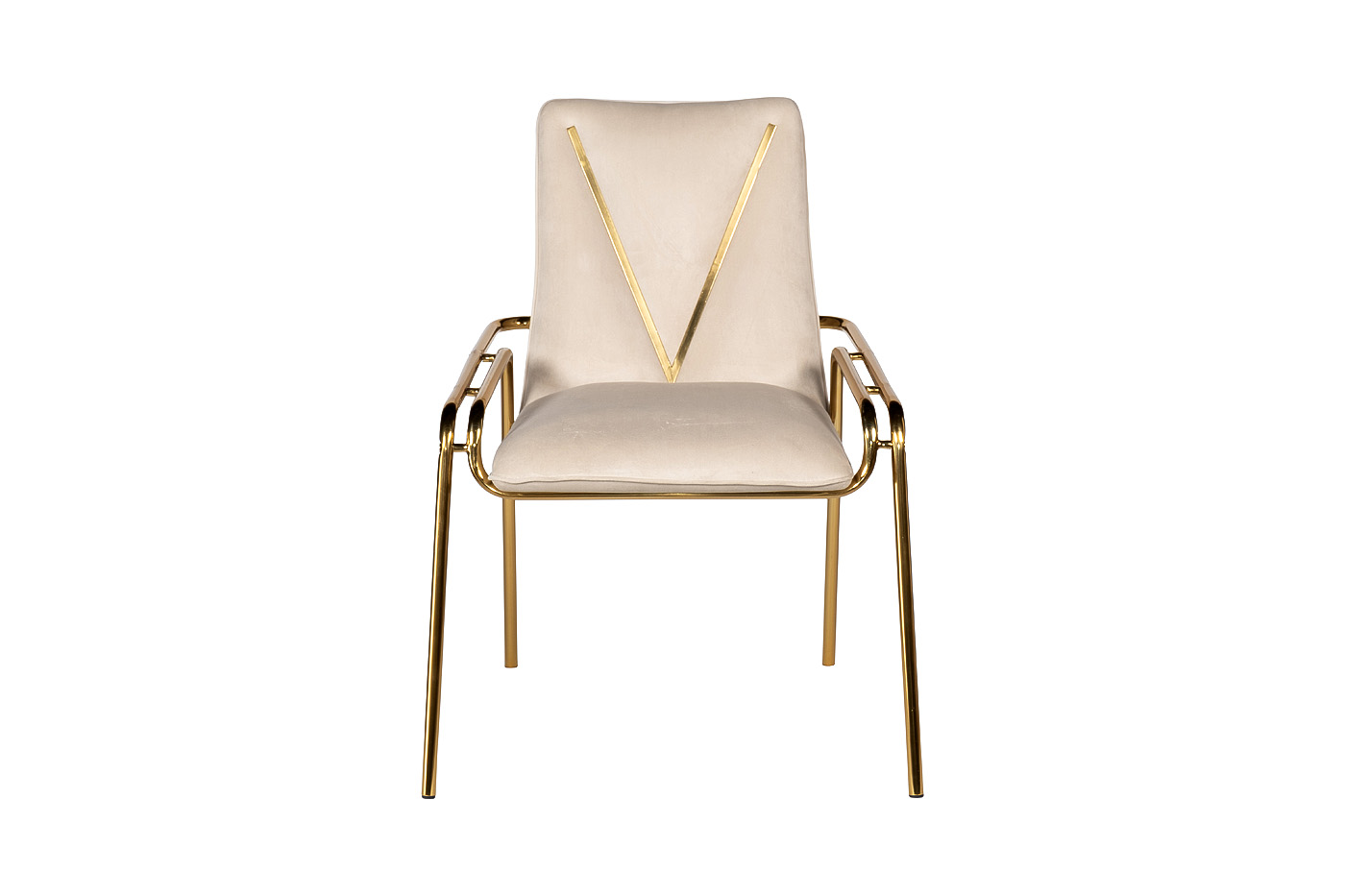 30C-DR-20013C CR Стул велюр кремовый 63*65*85см с V-декором_s2 1