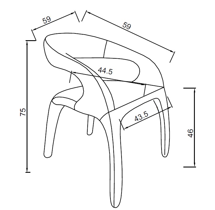 160KD-57100 Стул обеденный экокожа бежевый 59*59*75см_s2 3