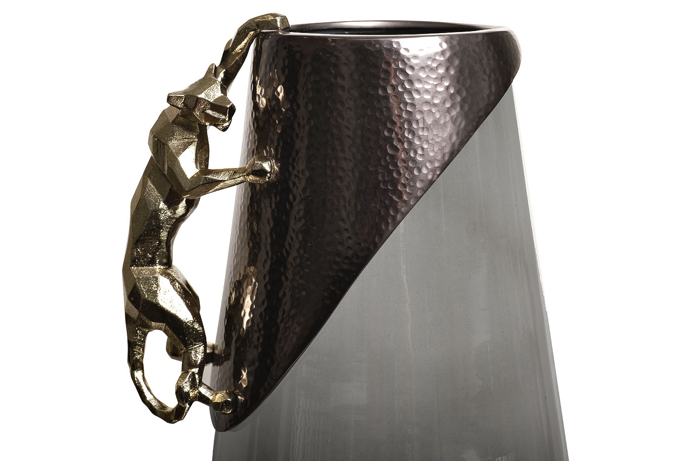 69-120167 Ваза декор.стеклянная «Ягуар» 23*18,5*35,5см_s2 2