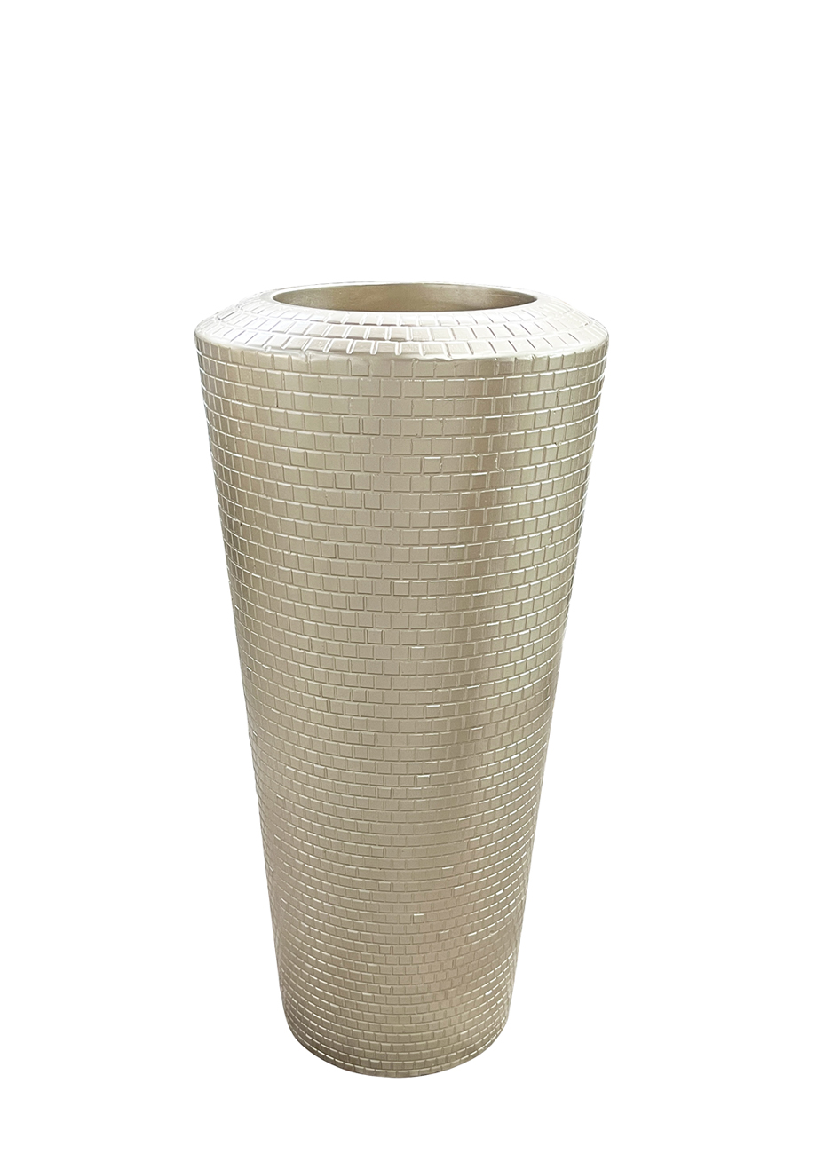 ZS2060-27CH Кашпо c фактурной отделкой шампань d32*65см_s2 1