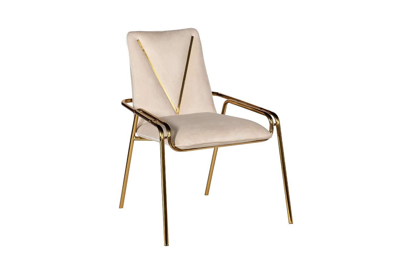 30C-DR-20013C CR Стул велюр кремовый 63*65*85см с V-декором_s2 2