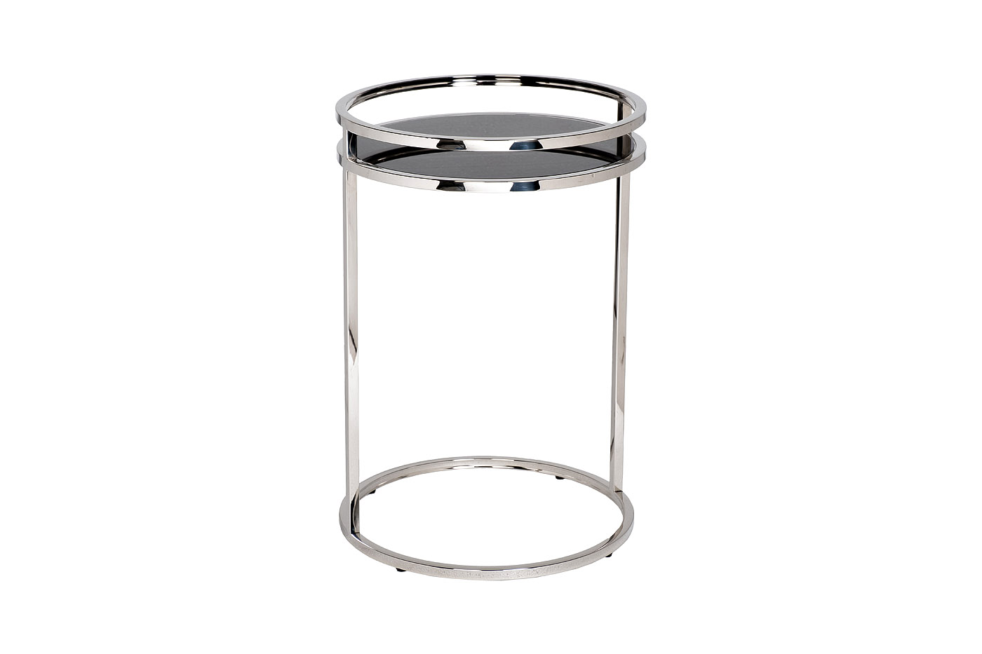 47ED-07900 Стол журнальный черное стекло/хром d41*60см_s2 1