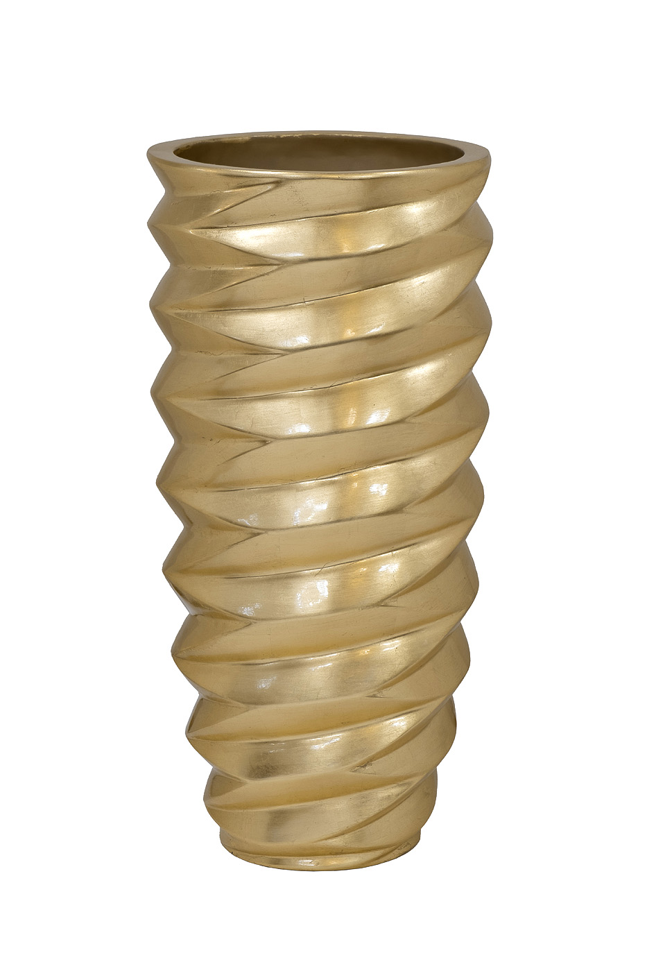 ZS2058-27 Кашпо волнистое цвет золото d36*77см_s2 1