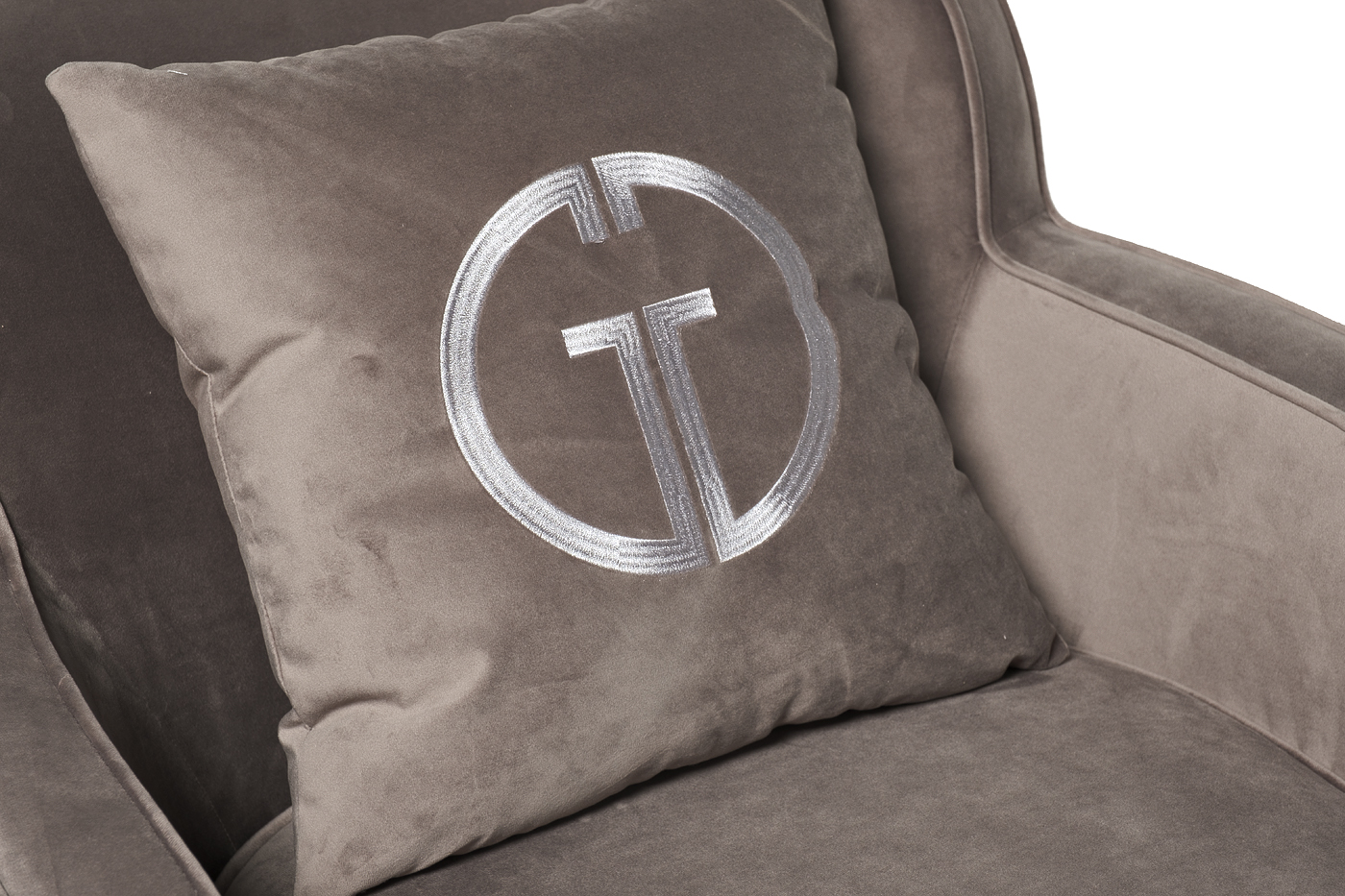 87YY-KRES-2182 SER Кресло вращающееся велюр серый 76*85*82см_s2 4