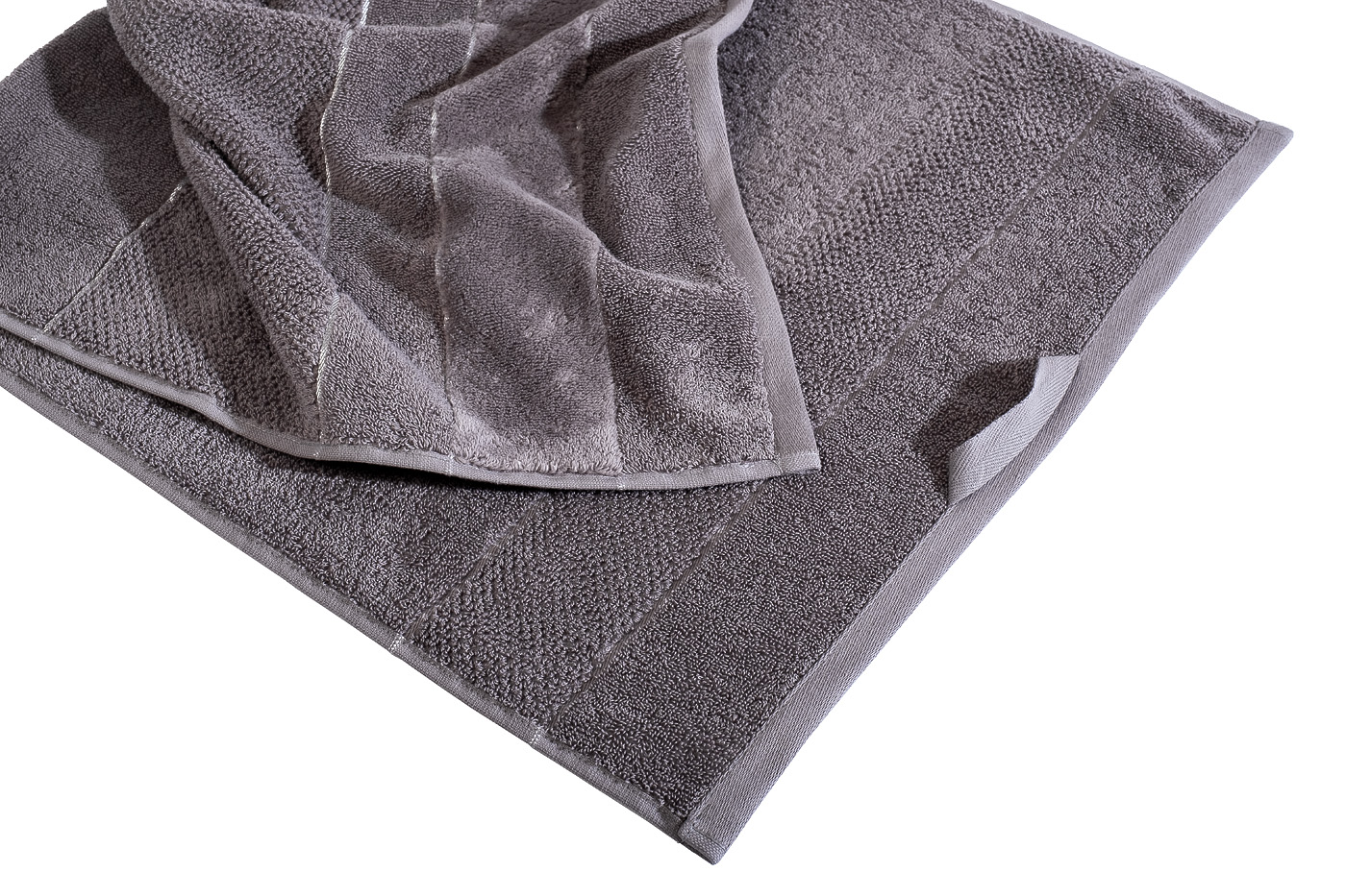 106DMT- 751-4110 -POL SER Полотенце Юнона серое, 70*140_s2 4