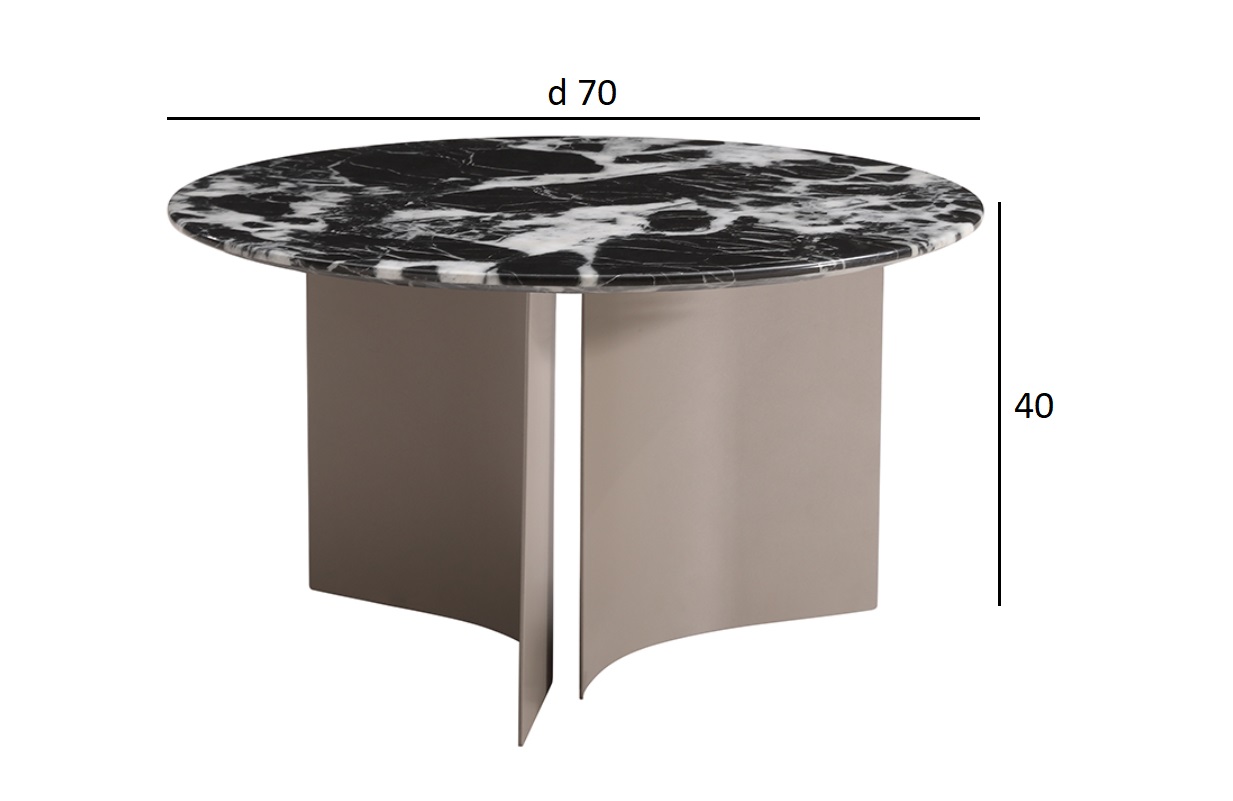 57EL-10311 Стол журнальный черный d70*40см_s2 6