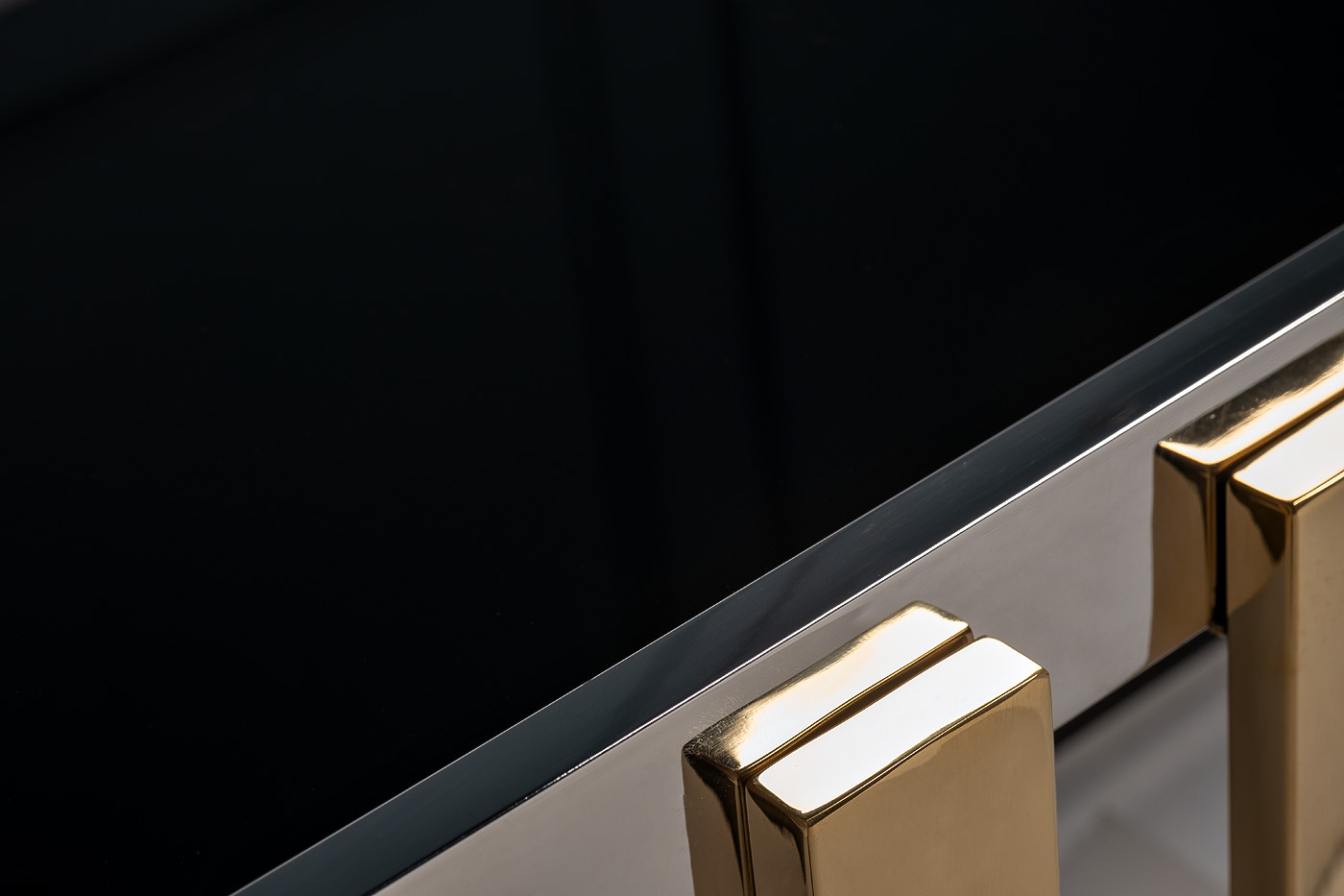 47ED-20910 Стол журнальный черн.стекло/хром+золото 120*60*40см_s2 3