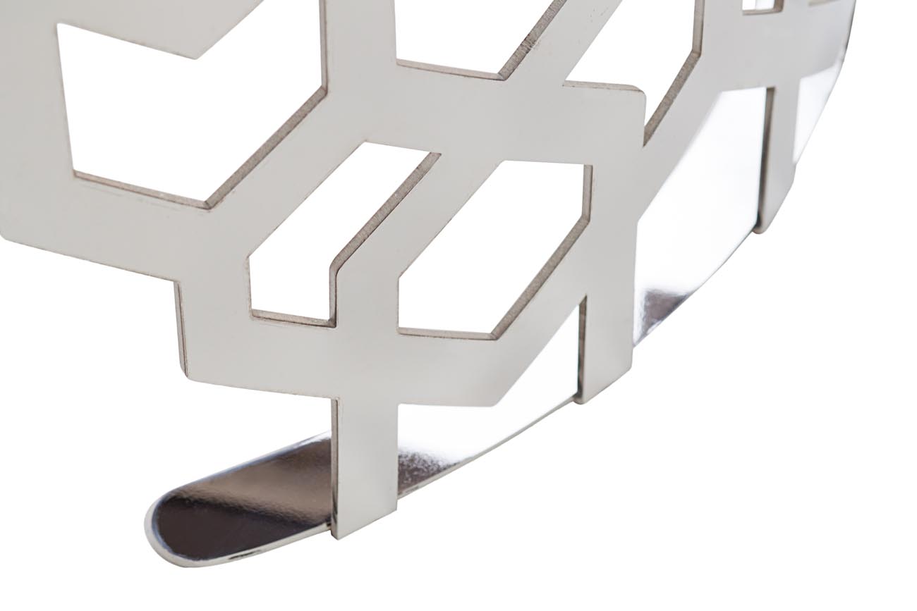 13RXET8011-SILVER Стол журнальный черн.стекло/серебро d50*50см_s2 3