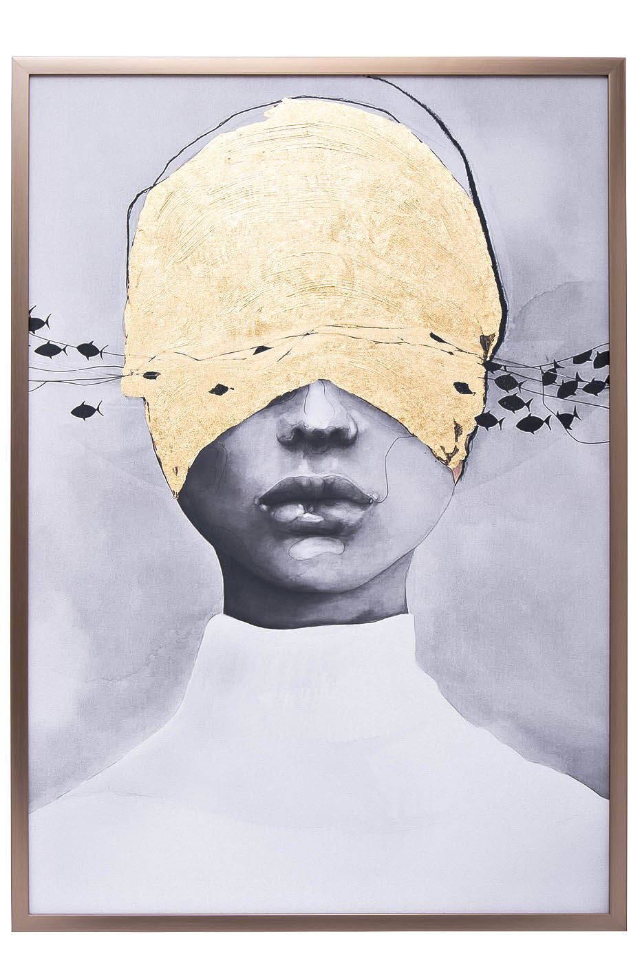 89VOR-ZATMENIE-2 Холст «Затмение-2» 100х70 см, багет( латунь),поталь_s2 1