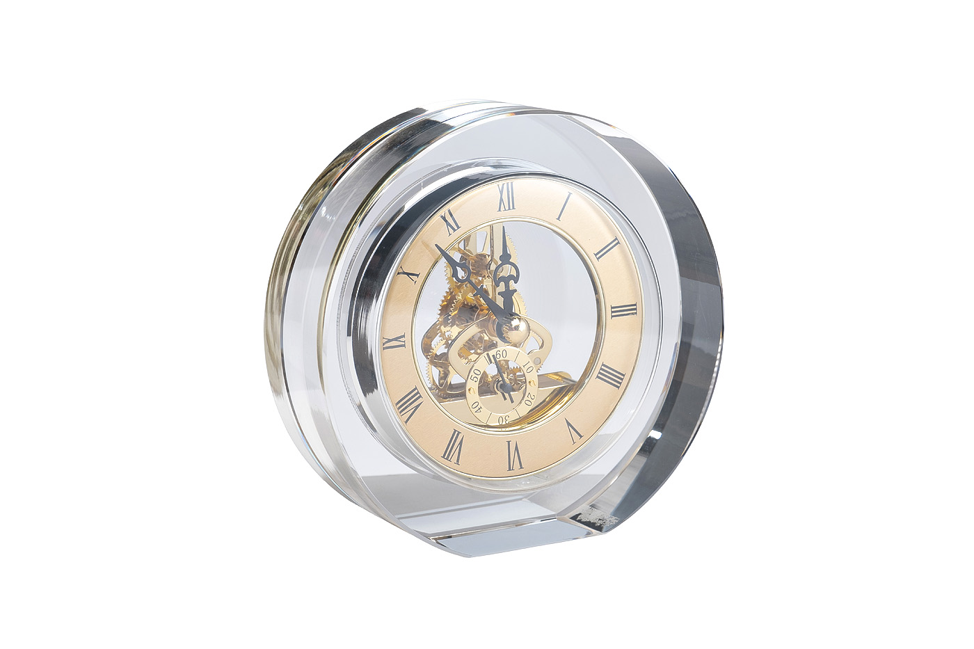 C81072 Часы настольные круглые, 12*5.3*12 см. цвет золото_s2 2
