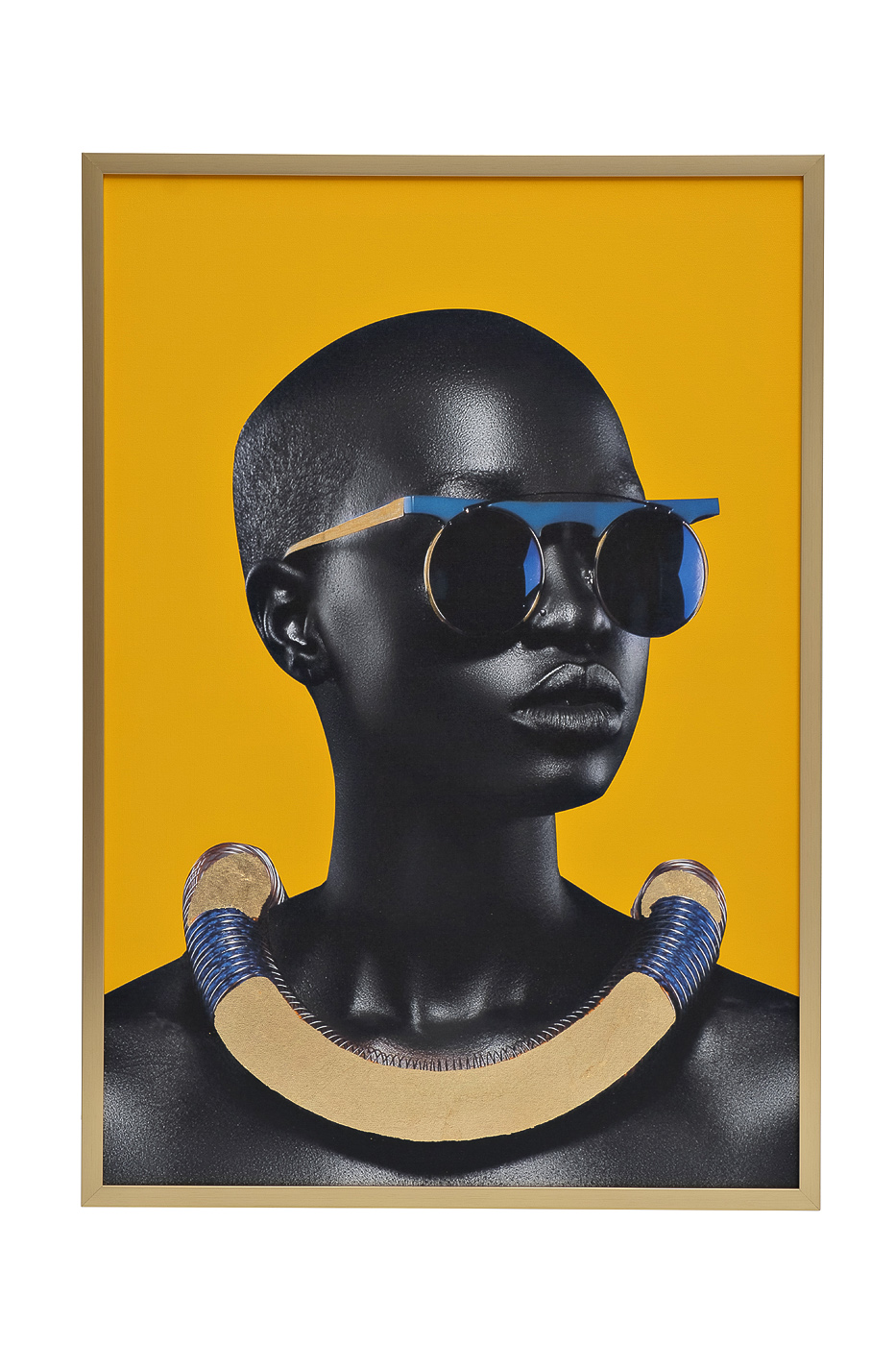 89VOR-AFRICAN GIRL1 Холст «Африканка-1» 100х70см, багет алюм(зол)_s2 1