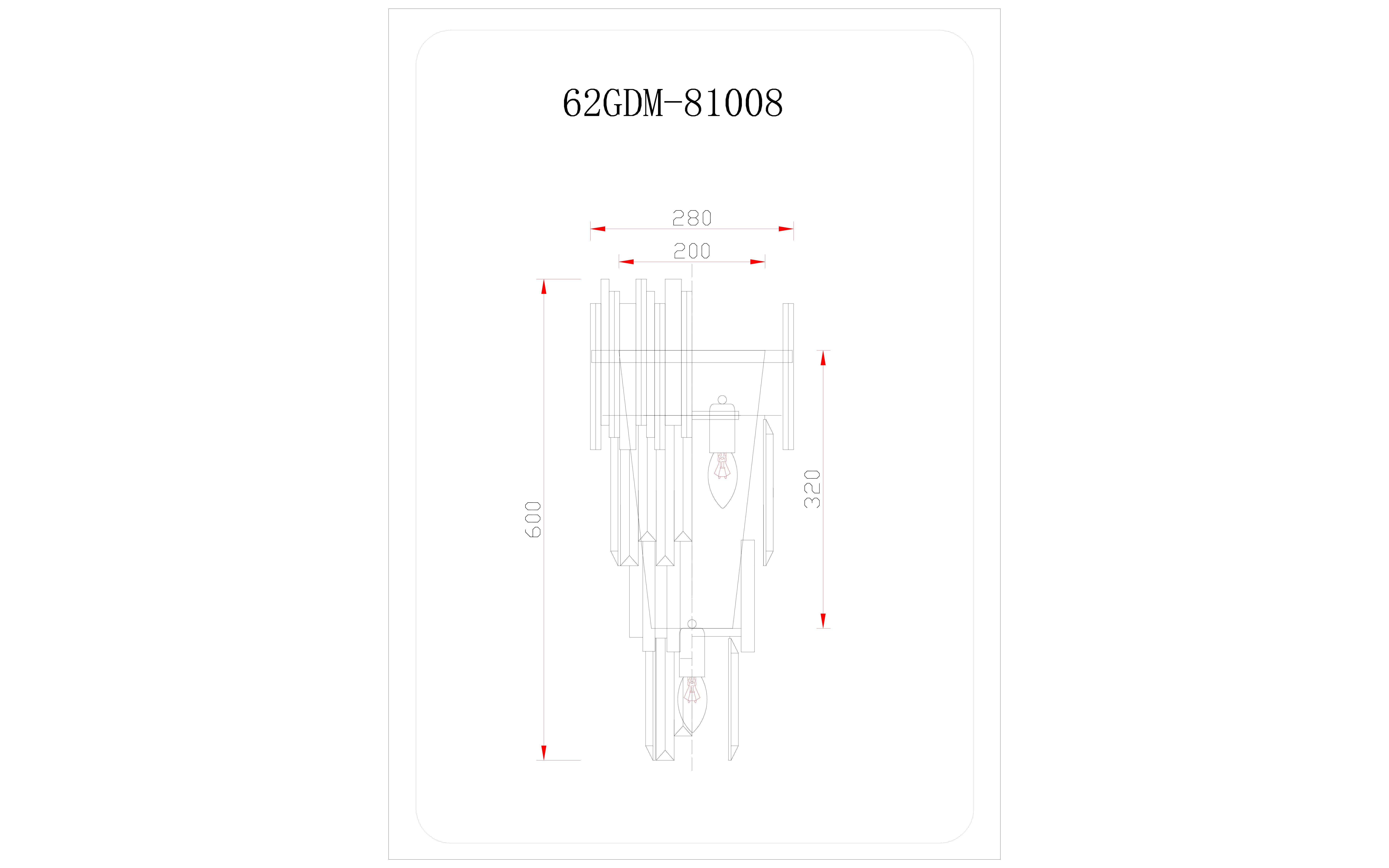 62GDM-81008 Бра Виктория (Vittoria) M золото 27*17*54см_s2 2
