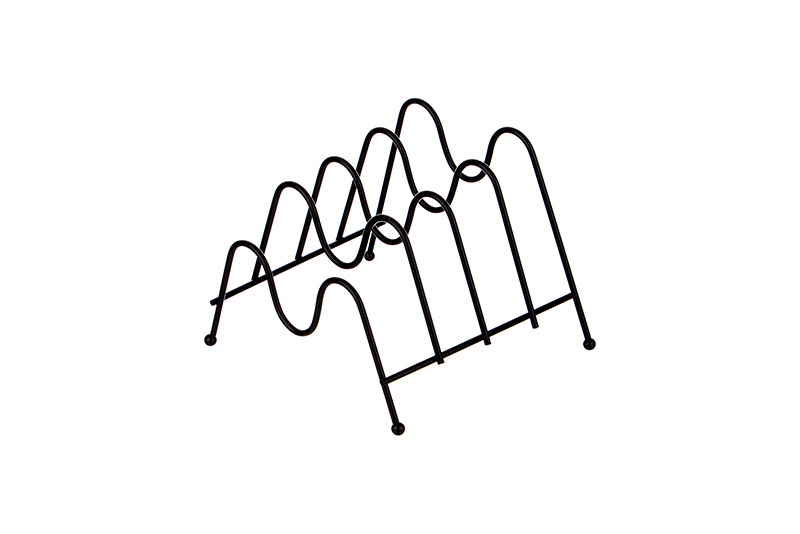 244-121 Подставка для тарелок на 4 шт, черная 20*19 см_s2 1
