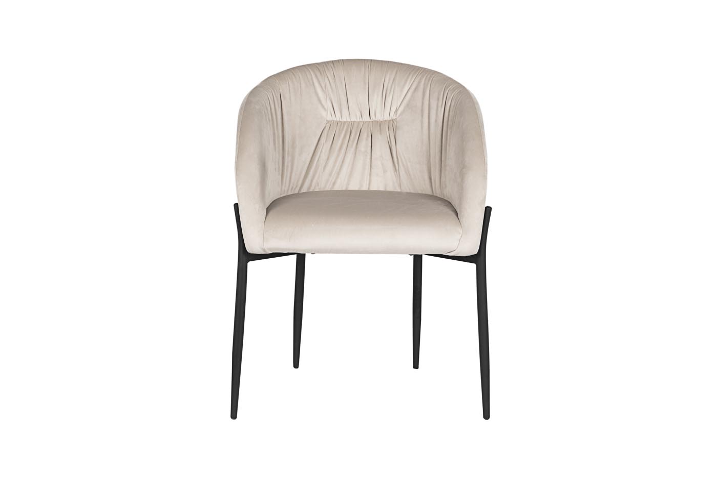 GY-DC8173BL-CR Стул велюр светло-бежевый/черн.металл 53*62*83см_s2 1
