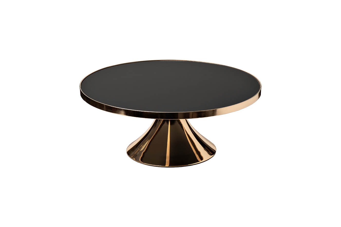 2K389241-G Подставка стеклянная декоративная d40*16см золото_s2 1