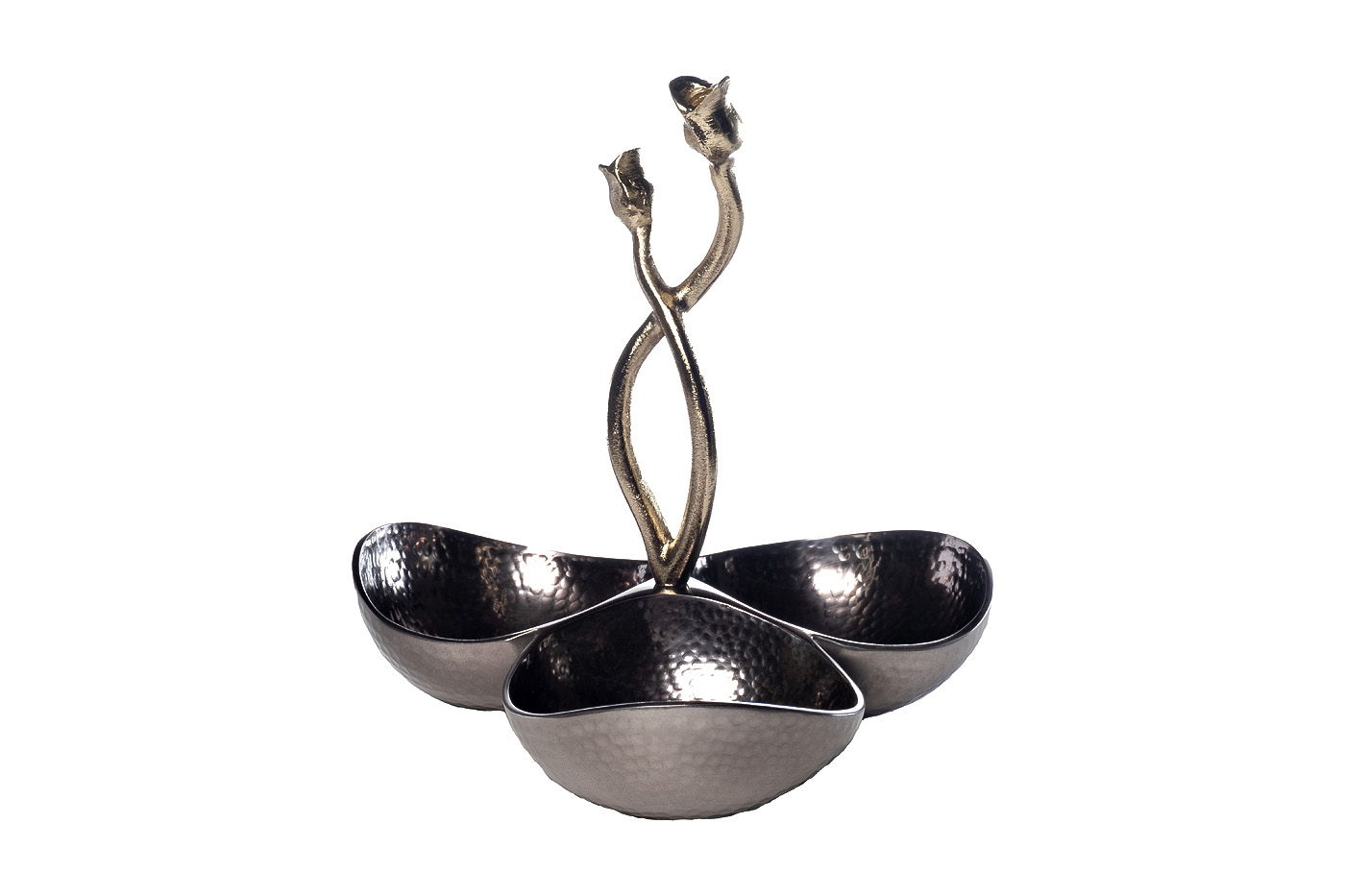 69-1019053 Менажница декор. «Бутоны» металлич. 24,5*23*25 см_s2 1