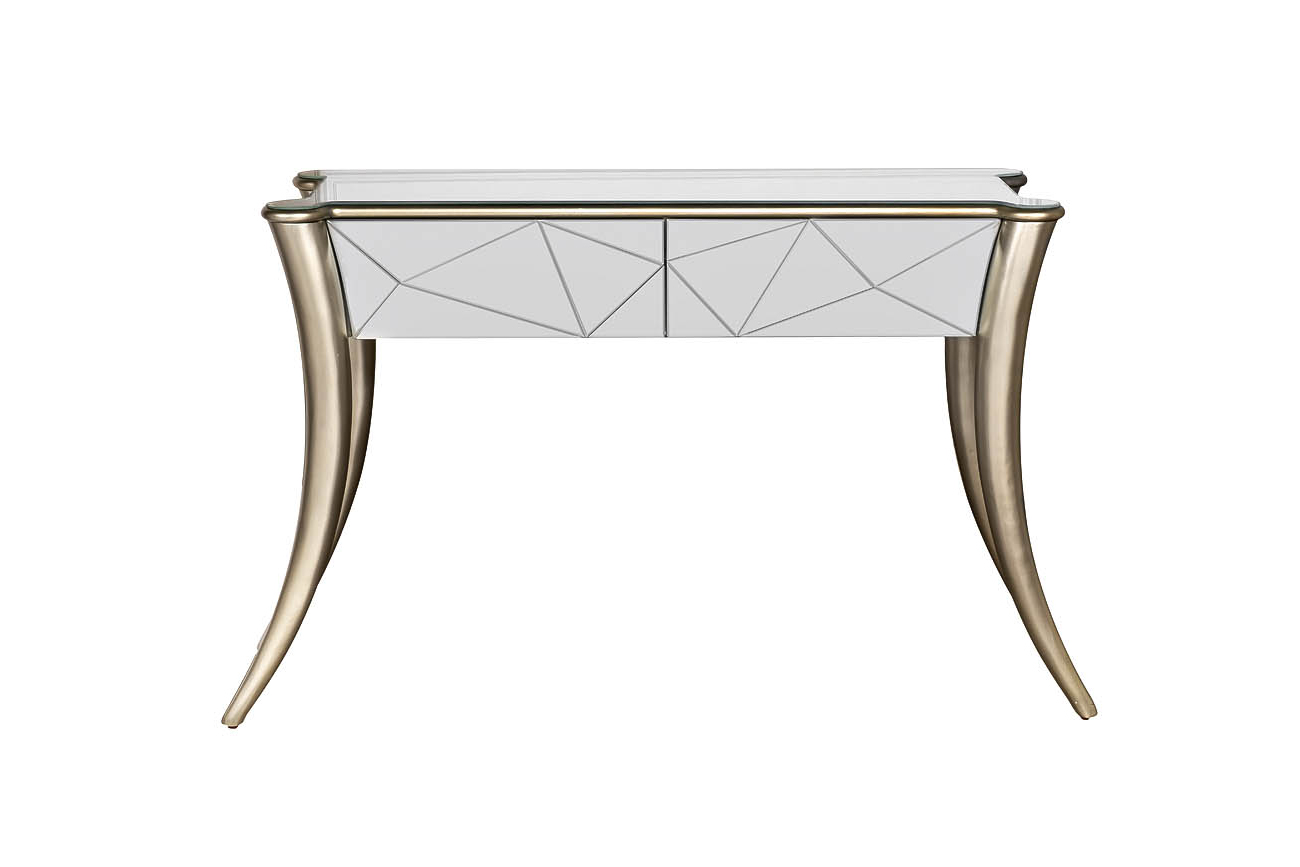 KFC665 Консоль зеркальная 2 ящика 132*45*82см_s2 1