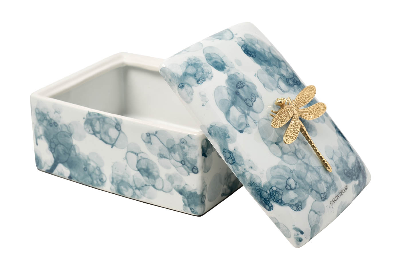 55RD6078L Шкатулка голубая со стрекозой 19*14*13см_s2 2