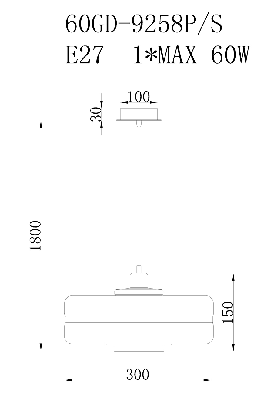 60GD-9258P/S Лампа потолочная d30см h180см_s2 3