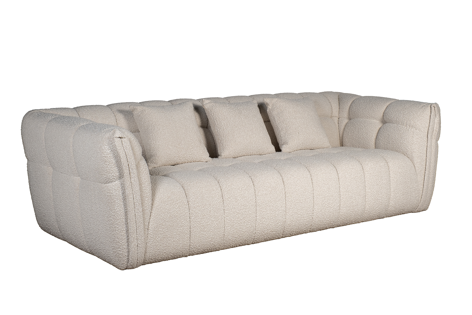 ZW-26803 Диван Prato трехместный букле белый 249*106*74см_s2 2