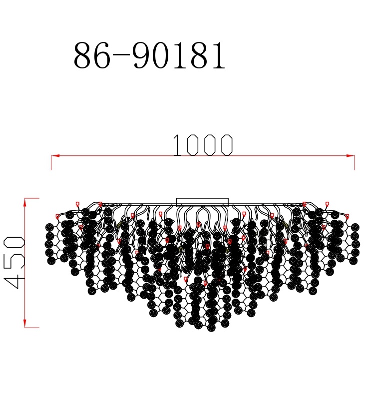 86-90181 Люстра Тенера (Tenera) круглая золото d100*h40см_s2 3