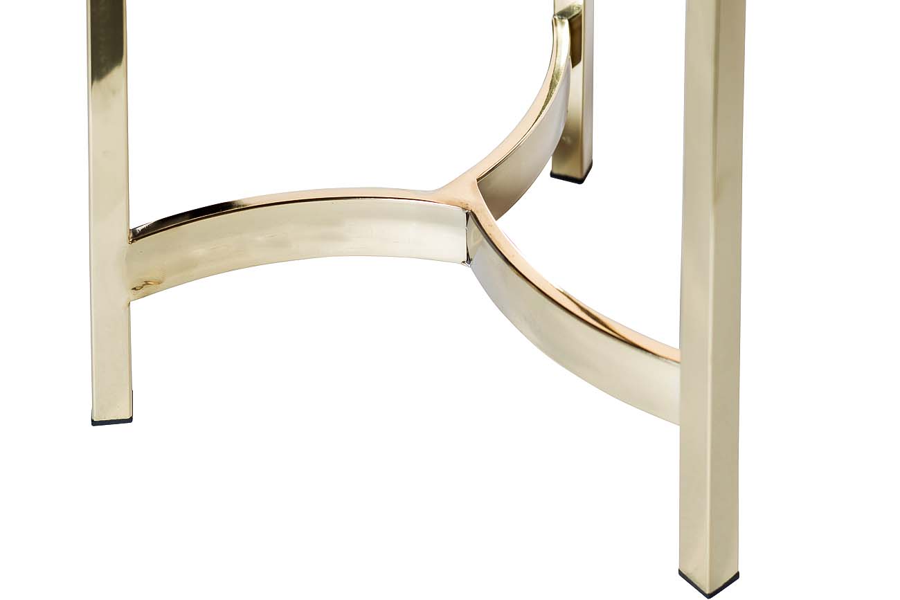 13RXFS5080L-GOLD Стол журнальный стекло коричн./золото d35*70см_s2 4