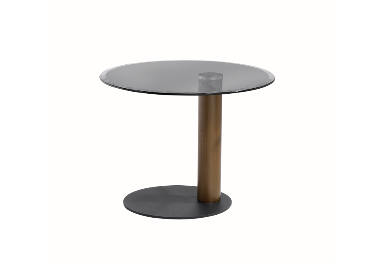 76AR-24200 Стол журнальный темное стекло d55*43см_s2 1