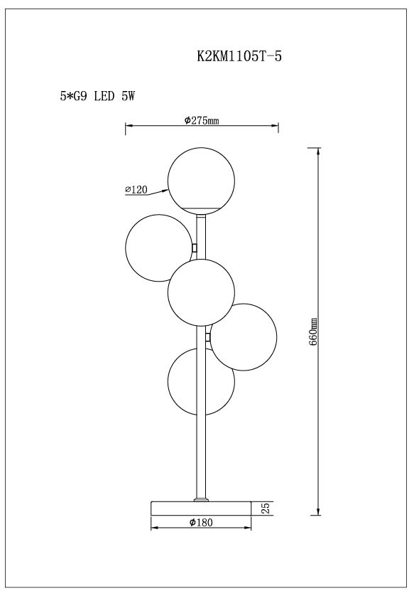 K2KM1105T-5 Лампа настольная D18*W28*H66см_s2 3